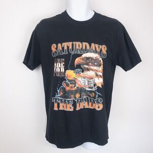 Dad Eagle  Shirt Mens M Black Barstool Sports Saturdays Are For Mowing Gift New